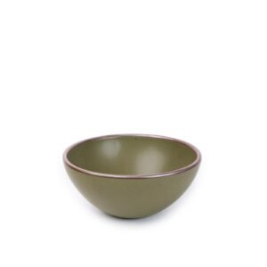 Lunessia soup bowl in Pine Green, glazed stoneware